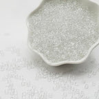 White Glass Seed Beads 5000 Pcs, 3mm Small Craft Pony Beads Bulk for Bracelets, DIY Necklace Ring Waist Chain - color: White