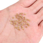 BEADIA 14K Gold Plated Triangle Spacer Beads 2.5x1.5mm 50pcs for Jewelry Making Findings Non Tarnish - color: 14K Gold, size: 2.5x1.5mm Triangle