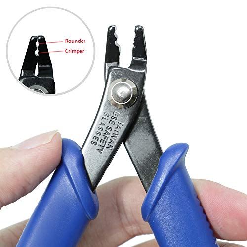 Beaditive Bead Crimping Plier for 2mm & 3mm Beads and Tubes | 5-Inch (Blue) - color: Blue