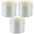 Zorfeter 3 Rolls 0.6mm Elastic Stretch Thread, Stretchy Bead Cord Crystal String Bracelet String, Clear Beaded Cord for Bracelet Beading and Jewelry Making(328FT/100M) - size: 0.6 mm