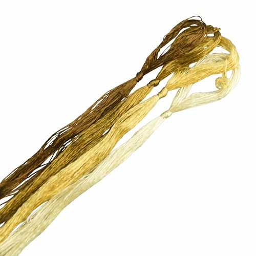 4 Skeins Mulberry Silk Floss Embroidery Thread Floss-Cross Stitch Threads China Silk Woven Jewelry Threads DIY Sewing Kits (12) - color: 12