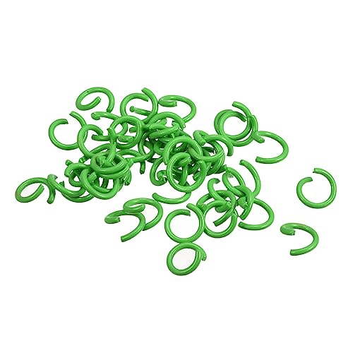 uxcell Open Jump Rings, 8mm Colorful O-Ring Connectors for DIY Crafts Jewelry Making, Carbon Steel, Green, 200Pcs - color: Green, size: 8mm
