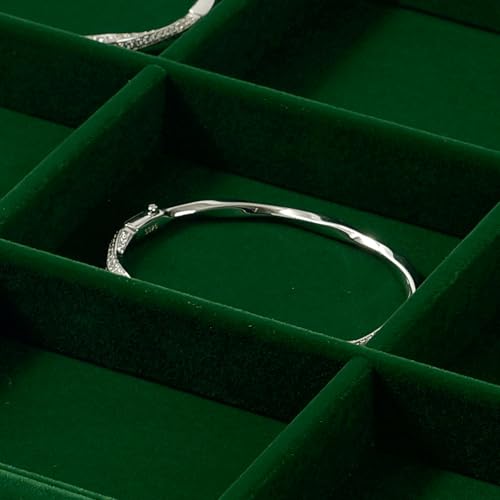 12 Grids Velvet Jewelry Tray Bracelet Trays Bangle Holder for Bracelet Bangle Earring Ring Display Storage (Green) - size: 12 Grid