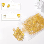 Raicegs 100pcs 8mm Citrine Beads Natural Gemstone Beads Round Loose Beads for Jewelry Making DIY Bracelets Necklace - color: Citrine, size: 8mm Round