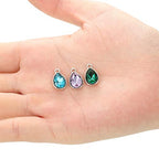 Hicarer 52 Pieces Water Drop Pendants Crystal Beads Pendants Charms Rhinestone Teardrop Jewelry Findings for Women DIY Necklace Jewelry Making, 7 x 10 mm, 13 Colors