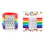 2 Set of Rainbow Heishi Surfer Bracelets Set for Women, Friendship Clay Disc Beads Boho Bracelets, Stretch Preppy Clay Bead Bracelets, Colorful Stackable Beaded Bracelets, Team Cheer Bulk Jewelry Gift