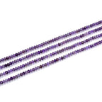 Adabele 30 Inch Natural Purple Amethyst Healing Gemstone 4mm x 3mm Tiny Small Faceted Round Rondelle Loose Beads Stone Spacer (230-250pcs) for Craft Jewelry Making GK-B3 - color: Amethyst, size: 4mm x 3mm - 30 inch/2 strands