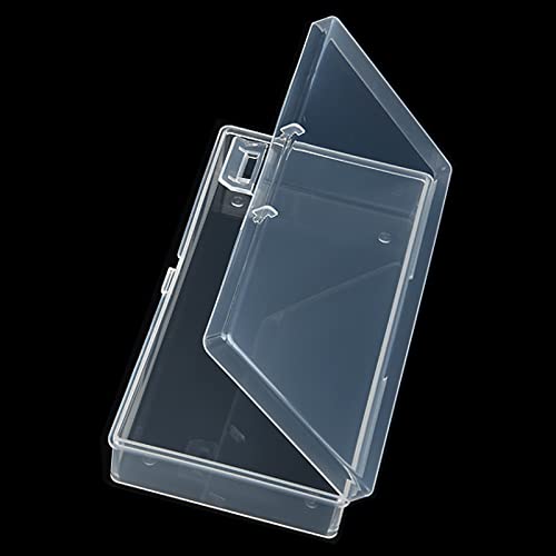 12 Pack Rectangular Clear Plastic Storage Containers Box with Hinged Lid for Beads and Other Small Craft Items (5.7 x 2.95 x 1.18 inch) - size: 5.7 x 2.95 x 1.18 inch
