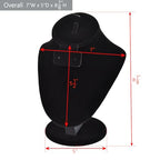 MOOCA Jewelry Display, Black Velvet Stand, Necklace Mannequin, Adjustable Hook, Wood Base, Fits Choker Necklaces, Jewelry Storage - color: Black Velvet