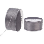 PandaHall 0.1mm Nylon String - 100 Yards Beading Thread for Bracelet Making, Leather Stitching & Jewelry - Dark Gray - color: Dark Gray