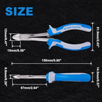 SPEEDWOX Long Reach Diagonal Pliers 6 Inches Mini Fine Wire Cutting Plier Slim Plastic Nippers Precision Side Cutting Micro Wire Cutters for Hard to Reach Narrow Spaces High Leverage Reduce Efforts - style: Diagonal Pliers