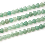 10mm Natural Green Aventurine Stone Beads Heart Shape DIY Loose Gemstone Energy Healing Crystal Charms for Jewelry Making Handmade - color: Green Aventurine