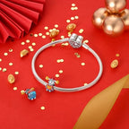 LAZA 925 Sterling Silver Charm for Bracelet Necklace Dangle Love Mom Butterfly Party Charm Beads Pendants DIY Jewelry for Women - color: Cute old man money