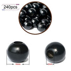 240Pcs Black Wood Beads 16mm for Craft Large Hole Wood Beads Hole:6mm (Black) - color: Black