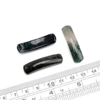BEADIA Natural Curved Moss Agate Stone Beads 36x10mm 4pcs for DIY Bracelet Jewelry Making - color: Moss Agate