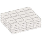 100 Pack Rectangular Clear Plastic Storage Containers Box with Hinged Lid for Beads and Other Small Craft Items (3.35 x 2.17 x 0.98 inch) - size: 3.35 x 2.17 x 0.98 inch