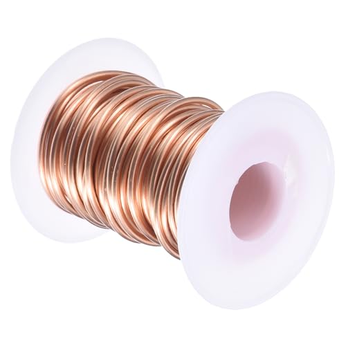 uxcell Soft Copper Wire (12 Gauge, 32.8 FT), 99.9% Pure Bare Copper Wire 2mm Solid Craft Wire for DIY Crafting Gardening Decoration (10Meter) - size: 12 Gauge x 32.8 FT