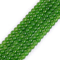 GEM-Inside Natural 4mm Green Taiwan Jade Gemstone Loose Beads Round Crystal Energy Stone Power for Jewelry Making 15" - color: Green Taiwan Jade, size: 4mm
