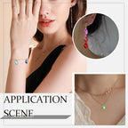 Ipotkitt 200 Pcs Random Color Transparent Glass Teardrop Charms Crystal Water Drop Bead Charms Top Drilled Beads for DIY Earring Necklace Bracelets - color: 200pcs-Drop Charms-Mixed Color
