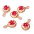 Cheriswelry Cup Cake Resin Pendants Lovely Food Sweet Dessert Dangle Charms Links Hanging Ornament with Metal Loop Fruit Pendants for Key Chains Bracelet Necklace Jewelry Making - color: Strawberry Cake