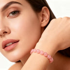 About 60pcs 6mm Natural Stone Beads Watermelon Crystal Beads Crystal Gemstone for Jewelry Making, DIY Bracelet Necklace - color: Pink Watermelon, size: 6mm