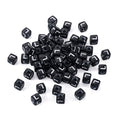 FASHEWELRY 500Pcs Acrylic Cube Letter Beads 5x5x5mm Black Square Letter L Alphabet Beads for DIY Bracelet Necklace Jewelry Making - color: Letter L