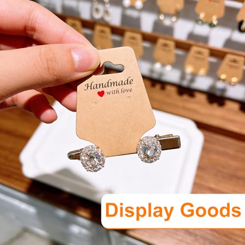 120PCS Sturdy Jewelry Display Cards - Self-Adhesive Necklace & Bracelet Packaging for Small Business, Keychain, Earring, Hair Band, and Scrunchies - color: 120Kraft paper