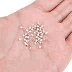 BEADIA Silver Plated Faceted Spacer Beads 2x2mm 50pcs for Jewelry Making Findings Non Tarnish - color: Silver, size: 2x2mm Faceted