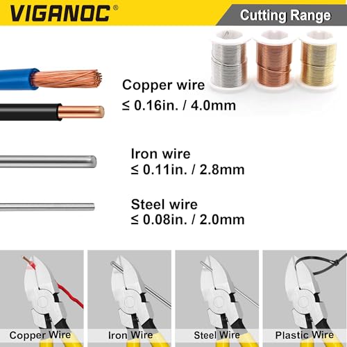 7-inch Ultra Sharp Side Cutter Set with Spring Loaded, Flush Cutting Pliers, Diagonal Cutting Plier for Jewelry Making, Electrical, Crafting, Flowers, Plastics - style: 7" Side Cutter