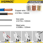 7-inch Ultra Sharp Side Cutter Set with Spring Loaded, Flush Cutting Pliers, Diagonal Cutting Plier for Jewelry Making, Electrical, Crafting, Flowers, Plastics - style: 7" Side Cutter