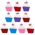 Craftdady Fruit Dangle Charms Pendants Cute Resin Food Pendants Apple Orange Pineapple Strawberry Pendants Lovely Vegetable Mushroom Charms for DIY Craft Earring Bracelet Necklace Jewelry Making - color: Mixed Colors, Cupcake