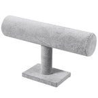 T-Bar Bracelet Display Stand for Selling, Jewelry Storage, Bracelet Holder Stand,Bangle, Jewelry Business Supplies, Watch holder for Women & Men (Gray Velvet) - color: Gray Velvet