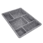 Navaris Felt Drawer Organizer Tray - Tidy Desk Drawers, Office Supplies, Jewelry, Cosmetics, Small Personal Items and Accessories - Gray - color: Grey