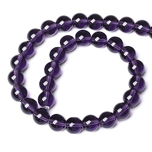 6MM 62PCS Purple Amethyst Glass Crystal Beads for Jewelry Making DIY Bracelet Necklace - color: Amethyst Glass, size: 6mm
