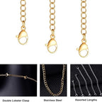 10Pcs Stainless Steel Necklace Extender Chain Links, Gold Necklace Extenders for Bracelet Anklet Stainless Steel Chain Extenders for Jewelry Making 2in 3in 4in 5in 6in (10 Gold) - color: Gold 10pcs