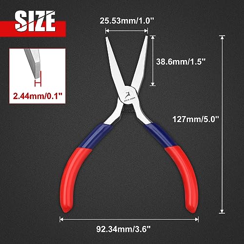 Flat Nose Pliers - Duck Bill Precision Pliers with Smooth Jaws for Jewelry Making, Wire Bending & Small Object Gripping - style: Flat Nose Pliers With Smooth Jaw