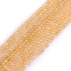 GEM-Inside 2mm Natural Stone Yellow Citrine Quartz Faceted Round Spacer Small Beads for Jewelry Making 15" - color: Yellow Citrine, size: 2mm