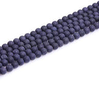 6mm Blue Sandstone Frosted Matte Unpolished Round Beads for Jewelry Making Strand 15 inch - color: Blue Sandstone, size: 6mm
