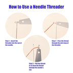 43 Pcs Big Eye Sewing Needle Kit，Includes Stainless Steel Needles, Thread Ripper, Thimble, 10 Thread Colors & Threaders ，Portable DIY Craft Set for Clothes Repair