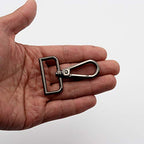JWBIZ 12 Pcs D Ring Swivel Lobster Claw Clasp, Push Gate Snap Hooks Trigger Clips(Gun Black, 1 1/4 inch) - color: Gun Black, size: 1 1/4 inch