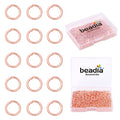 BEADIA Rose Gold Plated Jump Rings Non Tarnish 6mm 400pcs for Jewelry Making Findings - color: Rose Gold, size: 0.7x6mm