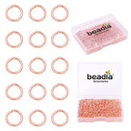 BEADIA Rose Gold Plated Jump Rings Non Tarnish 6mm 400pcs for Jewelry Making Findings - color: Rose Gold, size: 0.7x6mm