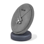 PU Leather Necklace Display Stand Microfiber Small Necklace Holder Jewelry Gift Display Stand For Birthday, Valentine's Day (Dark Gray) - color: Deep Grey
