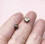 100 Pcs Heart Shape Spacer Beads Small Hole Spacer Beads Metal Loose Beads for Making Bracelet Necklace Earring Accessories DIY Handmade Craft (Gun Black) - color: Gun black