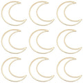BENECREAT 10pcs Real 18K Gold Plated Moon Linking Rings Brass Hollow Frames Links Connector Charms for Bracelets Necklace Jewelry DIY Making, Festival Gift, 24.5x1mm - color: Moon