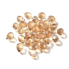 100pcs Goldenrod Glass Teardrop Beads Charms Water Drop Faceted AB Color Plated Beads Top Drilled Sparkly Prisms Chandelier Dangle Charms for DIY Earrings Necklace Bracelet Jewelry Craft 10.5x8mm - color: Goldenrod