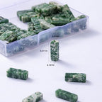 Natural African Jade Rectangle Tube Beads 4x13mm 38cm/str Loose Semi Gemstone Stone Beads for Making Bracelets Necklace Earrings - color: African Jade, size: 4x13mm Rectangle