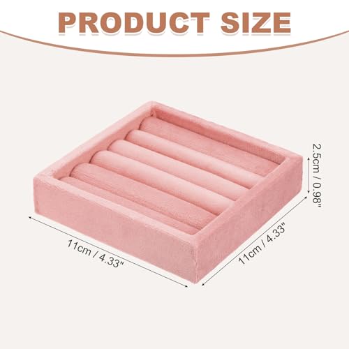 uxcell Stackable Jewelry Storage Tray, Jewelry Tray Drawer Organizer, Small Display Box for Earrings, Necklaces, Rings and Bracelets, Light Pink - color: Light Pink