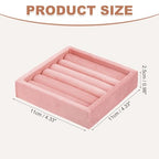 uxcell Stackable Jewelry Storage Tray, Jewelry Tray Drawer Organizer, Small Display Box for Earrings, Necklaces, Rings and Bracelets, Light Pink - color: Light Pink