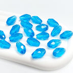 40 PCS 10x15mm Teardrop Crystal Glass Beads Faceted Shape Vertical Hole Loose Glass Beads DIY Handcrafte Bracelet Necklace Earring Jewelry Making(Aquamarine) - color: Aquamarine, size: 10x15mm